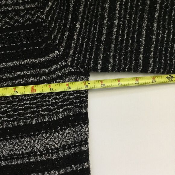 NWT TALBOTS Black Mixed Stiched Sparkle Sweater Coat Topper Petites size S - Picture 6 of 8